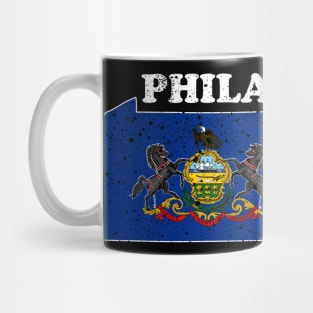 Philadelphia Strong Pennsylvania Flag Heart Shirt Mug